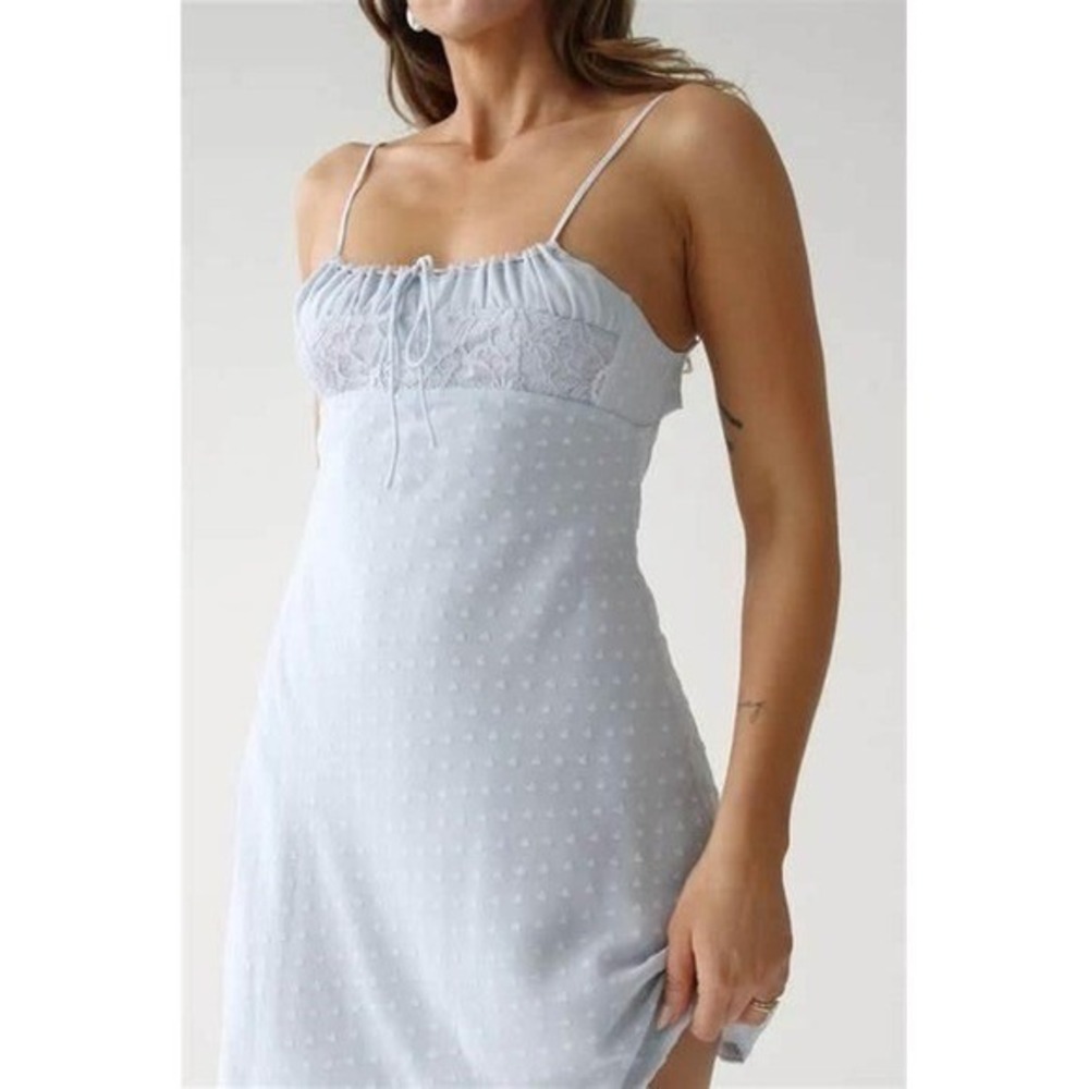 Rumored‎ Midsummer Powder Blue Lace Trim Mini Dress S